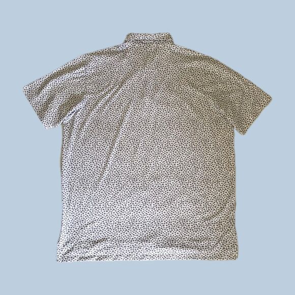 Peter Millar Summer Comfort White Printed Polo Short Sleeve Golf Shirt - XL - Picture 4 of 8